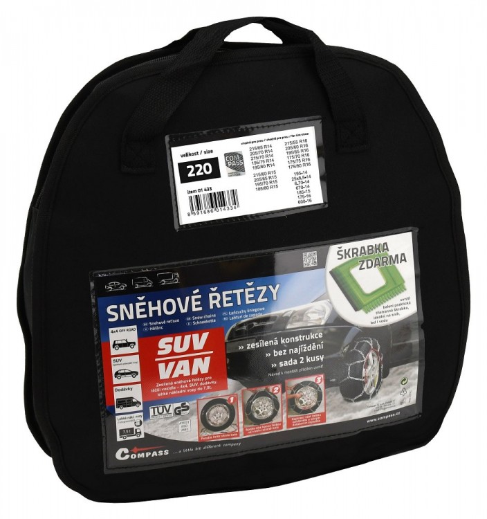 Sněhové řetězy Compass 220 SUV/VAN 195/80 R14