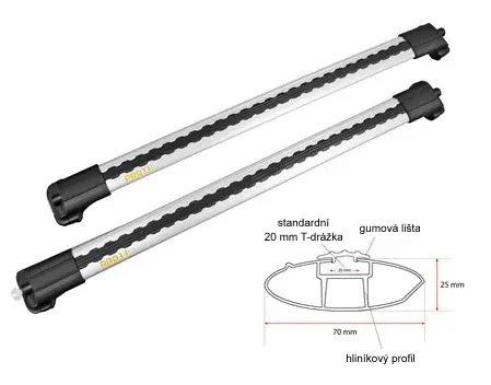Příčníky TURTLE AIR-1 stříbrné