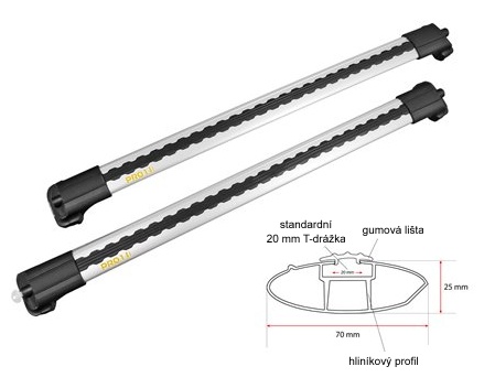 Příčníky TURTLE AIR-1 stříbrné
