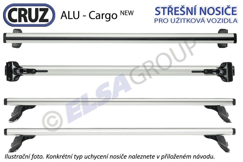 Střešní nosiče CRUZ Cargo PROFI ALU 2 nosníky