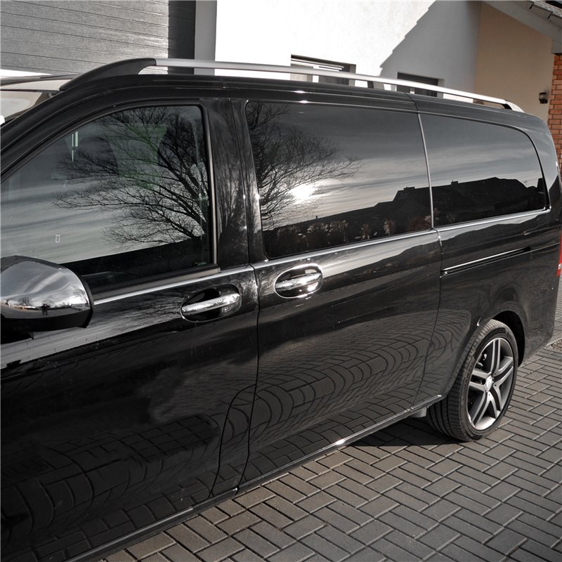 Podélné nosiče stříbrné Mercedes V-klasse (W447), r.v. 2015+ - krátká verze L1