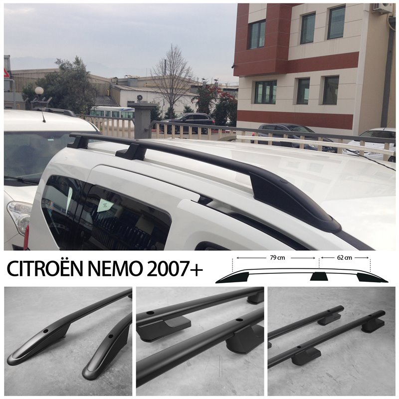 Podélné nosiče černé Peugeot Bipper