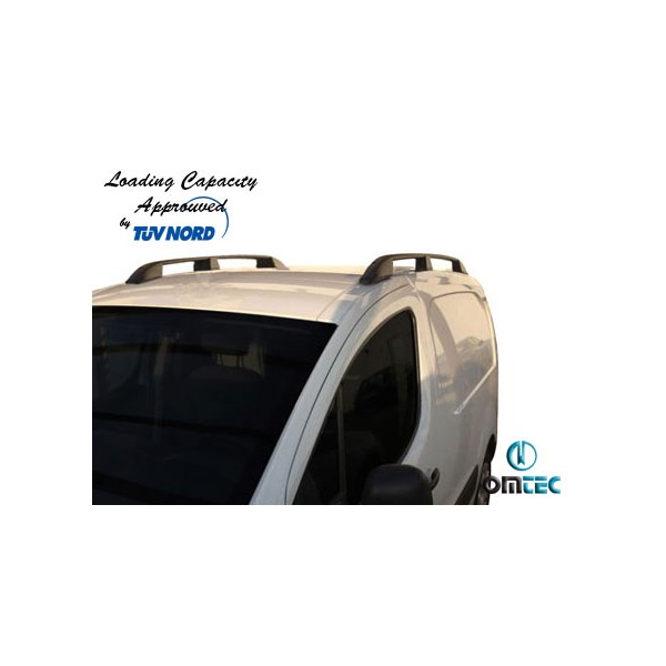 Podélné nosiče černé Peugeot Partner II, r.v. 2007-2018