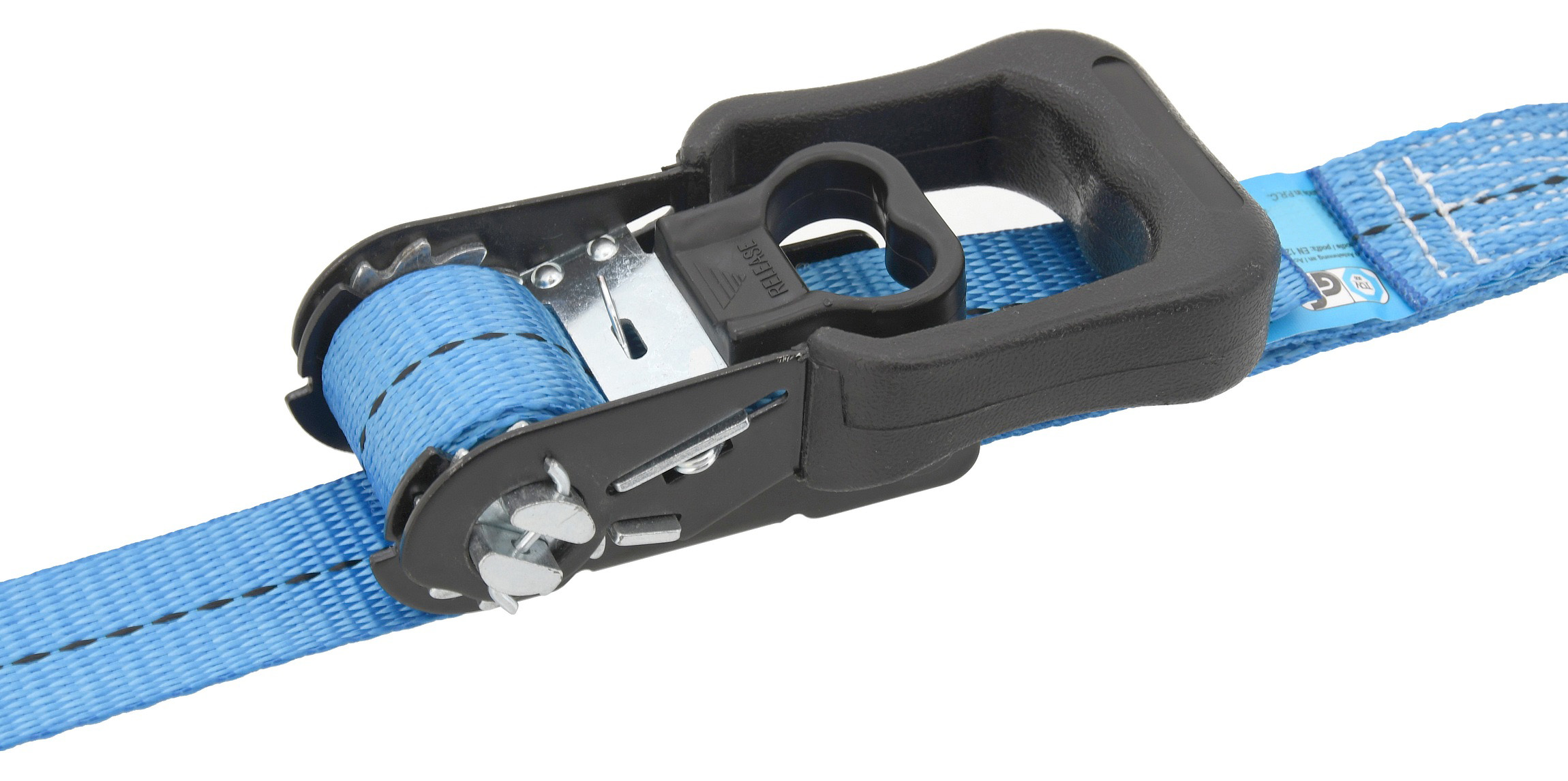 Popruh s ráčnou a 2 háky Compass - 4,9 m TÜV
