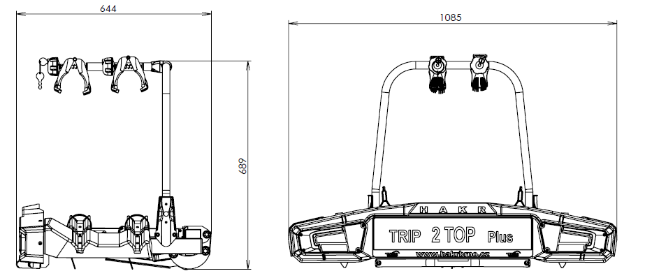 Nosič kol HAKR Trip 2 TOP PLUS