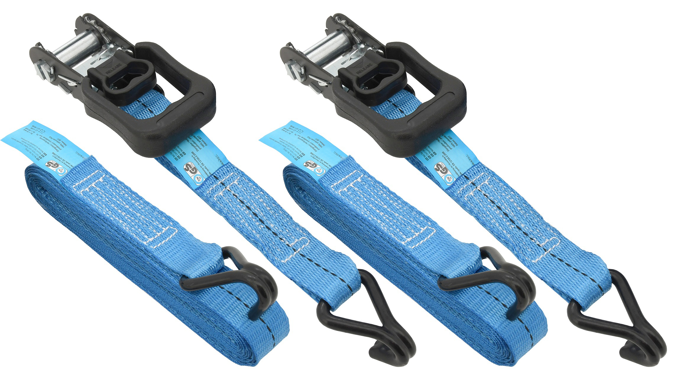 Popruh s ráčnou a 2 háky Compass - 4,9 m TÜV