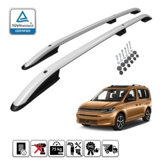 Podélné nosiče stříbrné Volkswagen Caddy MAXI, r.v. 2020+