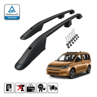 Podélné nosiče černé Volkswagen Caddy MAXI, r.v. 2020+
