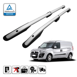 Podélné nosiče stříbrné Fiat Doblo II, r.v. 2010-2022