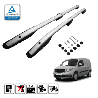 Podélné nosiče stříbrné Mercedes Citan, r.v. 2012-2021 - dlouhá verze XL