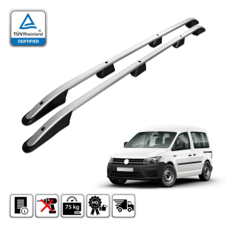 Podélné nosiče stříbrné Volkswagen Caddy MAXI, r.v. 2005-2020