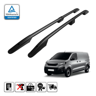 Podélné nosiče černé Peugeot Expert - střední verze L2, r.v. 2016+