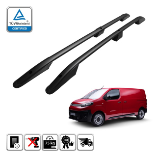 Podélné nosiče černé Citroen Spacetourer, r.v. 2016+ - střední verze L2