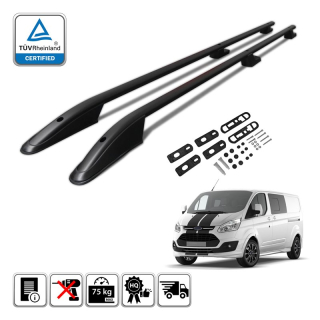 Podélné nosiče černé Ford Tourneo Custom, r.v. 2012+ - dlouhá verze L2