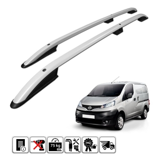 Podélné nosiče stříbrné Nissan NV200, r.v. 2009+